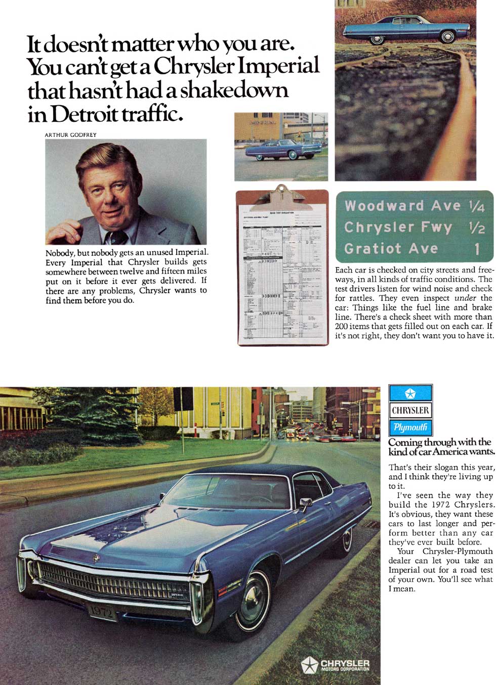1972 Chrysler Auto Advertising
